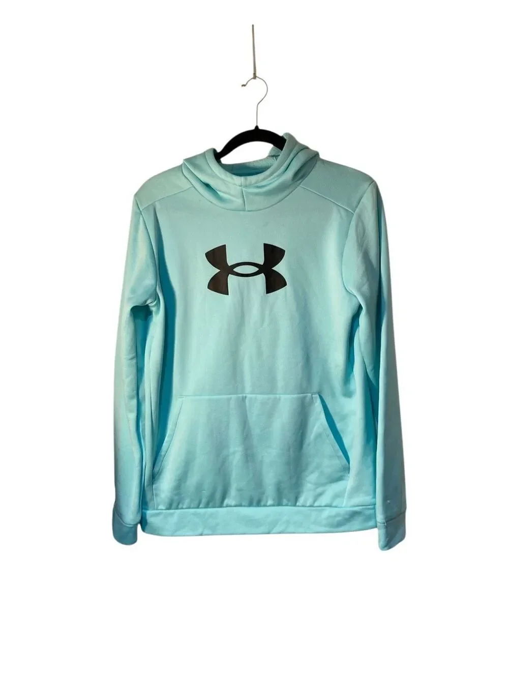 under Armour children’s teal blue logo hoodie YXL